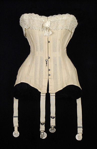 Known as the "health" corset, it allowed women to breathe a little more freely and was designed to support and raise the abdomen.