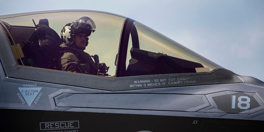 Pit Stop 

Capt. Scott Aquino, an F-35B pilot with <a href="/1stMAW_Marines/">1st MAW Marines</a>, executes refueling operations on Marine Corps Air Station Futenma, <a href="/OkinawaMarines/">MCIPAC</a>.