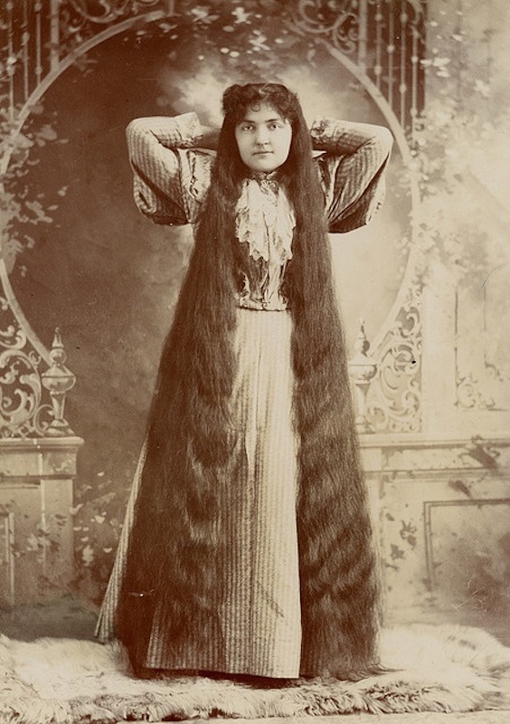 Hair was long in the Victorian age. Extremely long. Haircuts weren’t exactly a thing yet for women.They did occasionally trim split ends, or even singe them, but long hair was viewed as being ultra-feminine and desirable.