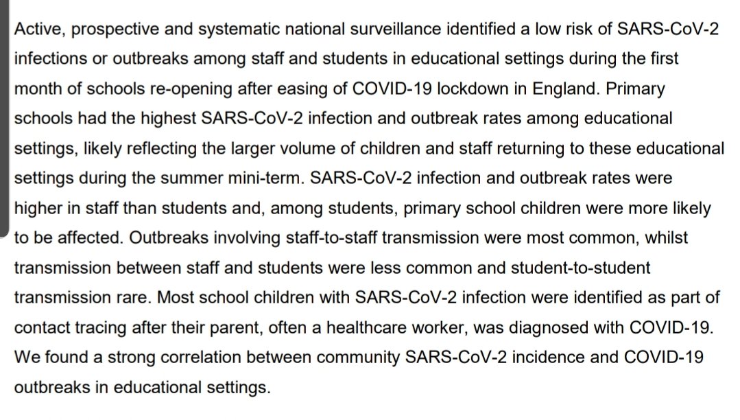 21/ cases which are being missed in school? Does missing asymptomatic spread explain why numbers say its more probable staff infect each other?If its based on contact on confirmed cases and generally only symptomatic get tested, students are less likely to have symptoms.