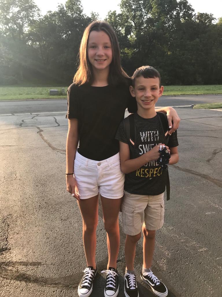 Kids had a safe first day back to school!  Both said it was nice to see their friends again.  Thank you <a href="/ByronSupe/">Buster Barton</a> and the whole Byron staff for the hours of work put in to make this day possible!