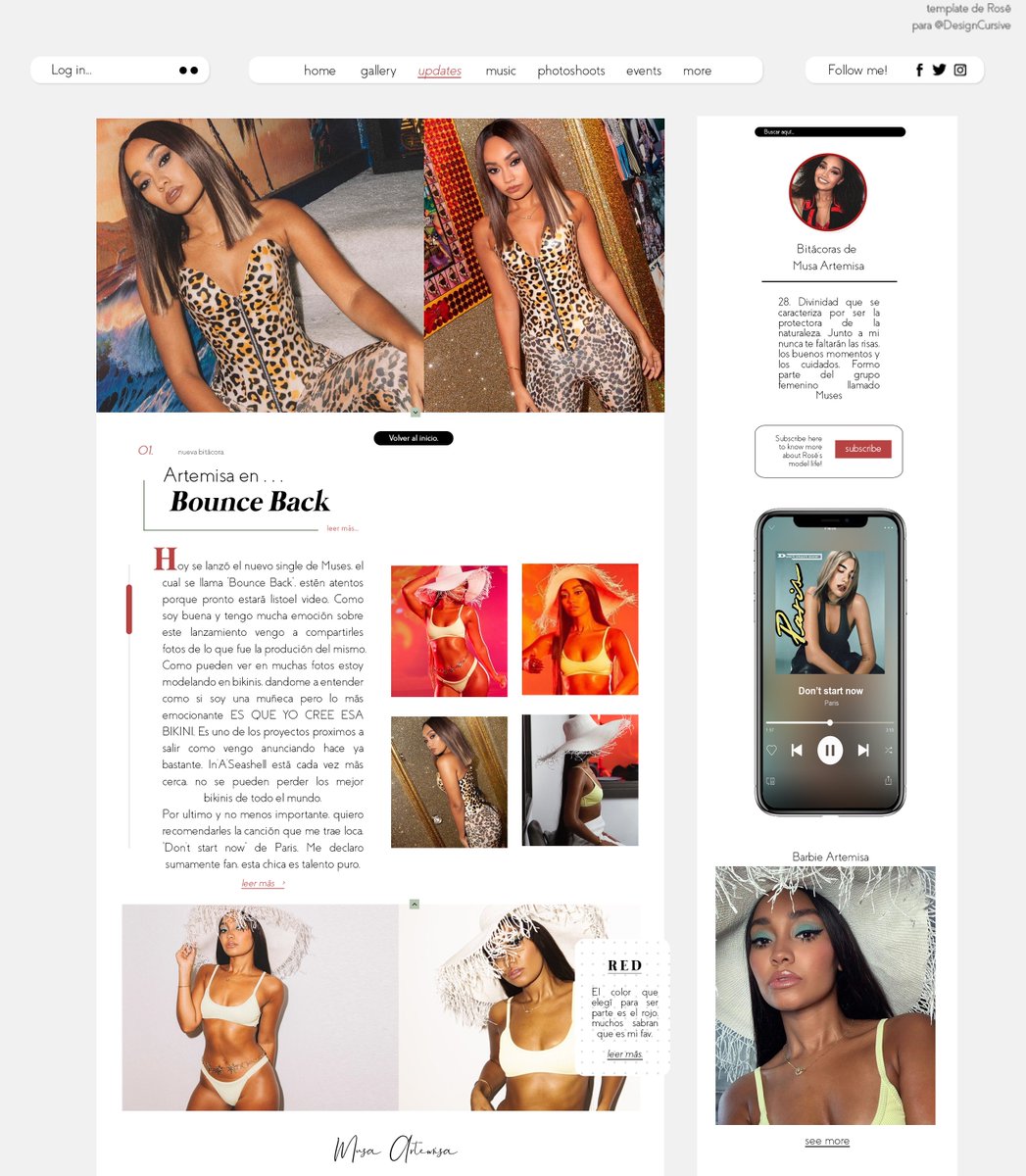 𝑫𝒊́𝒂 20 𝒄𝒐𝒏 𝑨𝒓𝒕𝒆𝒎𝒊𝒔𝒂: hoy vengo a compartirles parte del photoshoot de "Bounce Back", la cual ya se encuentra disponible en todas las plataforma, corran a escucharla y sobre todo escuchar la recomendación de hoy #SteadyAreUReady #DSNByParis