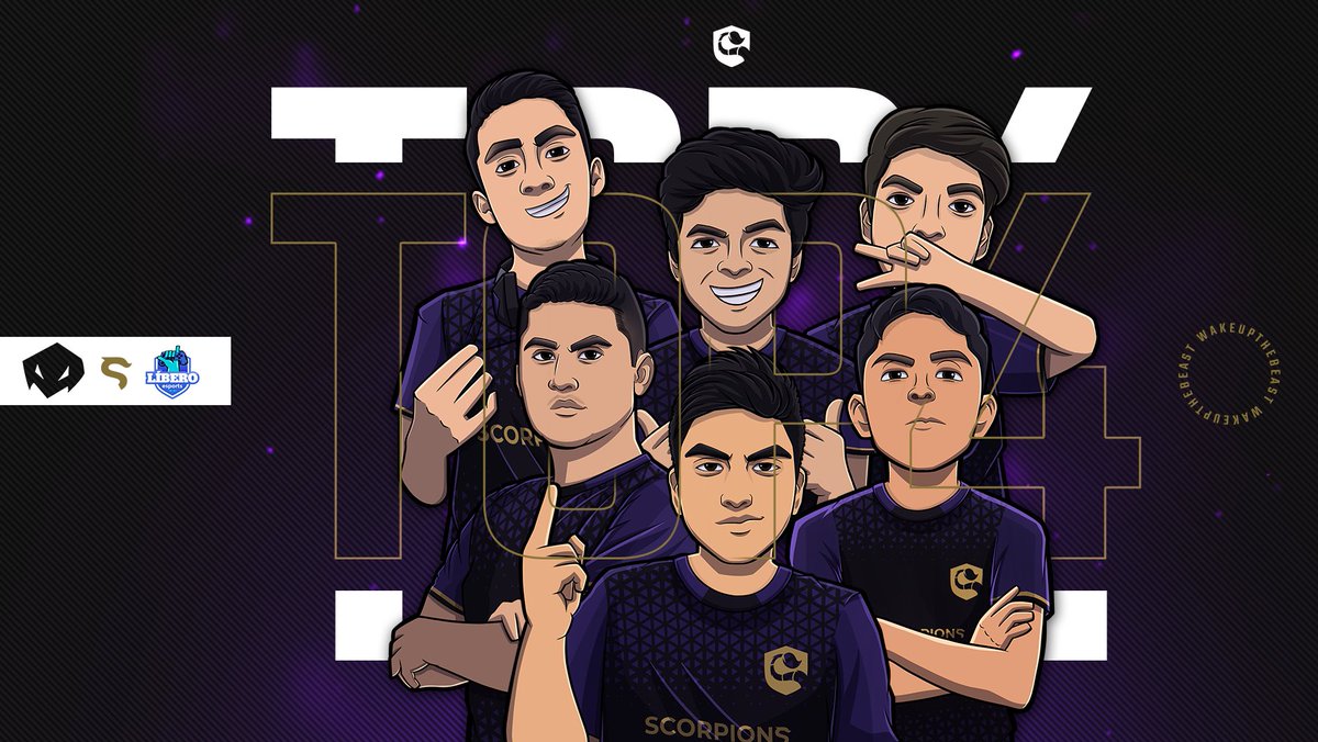 ScorpionsGG's tweet photo. Top 4 🦂
Terminamos nuestro camino en esta nueva edición invitacional de la @eSGo_GG en una cuarta posición.
¡Gracias a todos por su apoyo! 💜
#WakeUpTheBeast
#LRLConSCP https://t.co/XeJeLbzbli