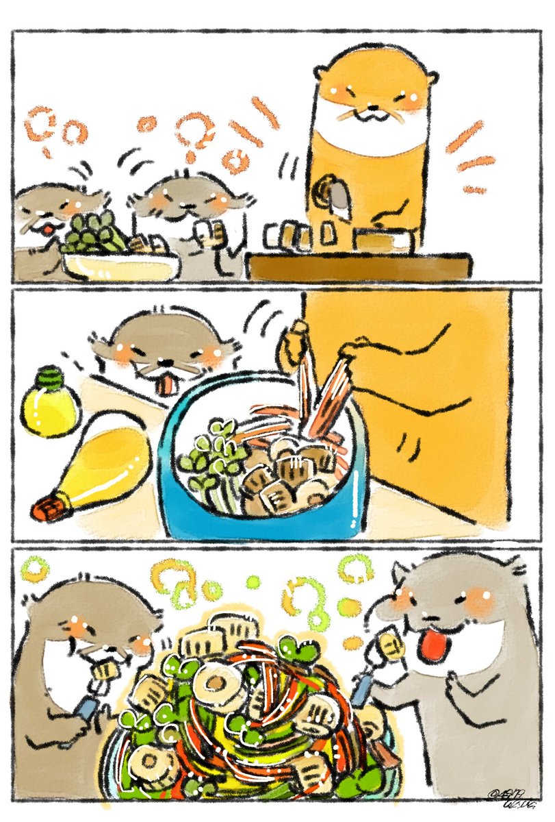 豆苗とカニカマと竹輪のサラダ?
食べやすい大きさに切った、豆苗とカニカマ、竹輪をマヨネーズとレモン汁混ぜた出来上がり?✨
砂糖または粒マスタードを加えると、またコクが出るので美味しくなります✨