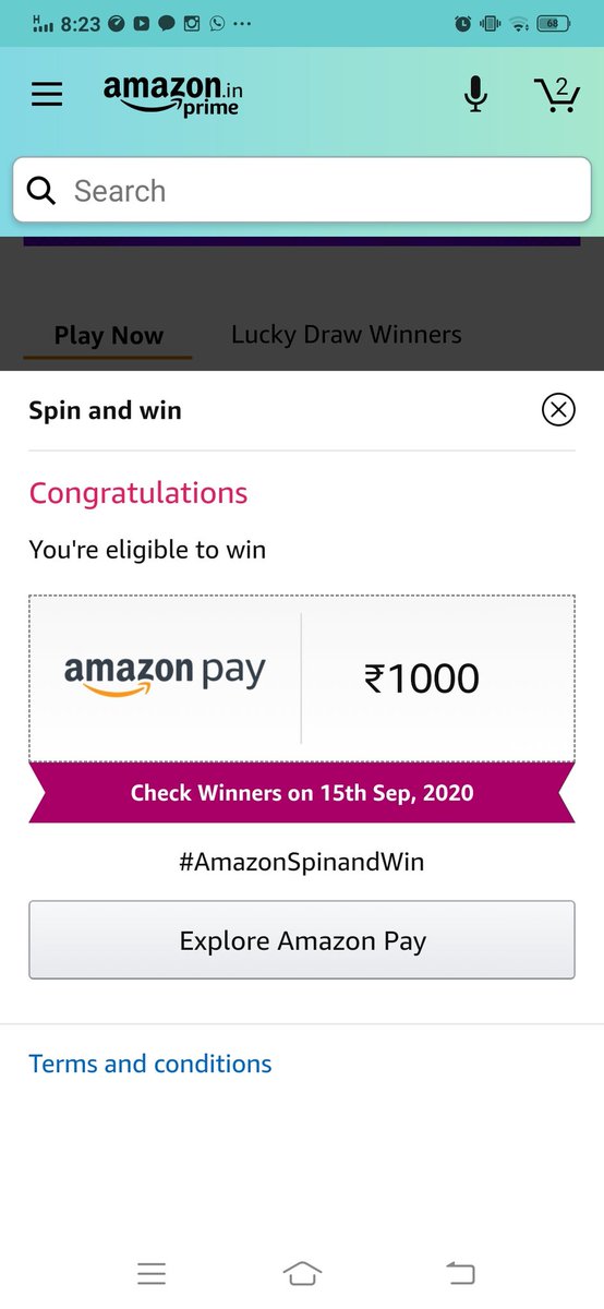 SimnaK2's tweet photo. #AmazonSpinandWin https://t.co/LBy5vZbDRN
