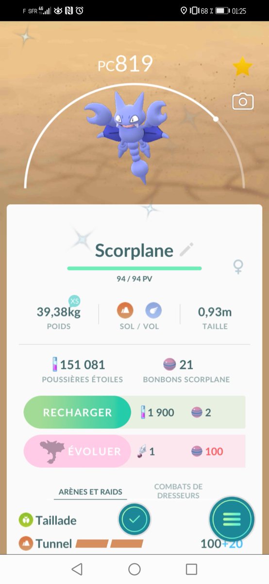 Didis175's tweet photo. Un petit scorplane shinny dans un œuf je suis trop contente 😍❤️
#Scorplane #Shinny #PokemonGo https://t.co/2gSXFP6Zsm