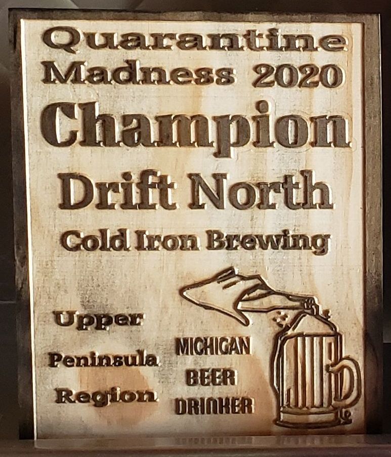 mibeerdrinker's tweet photo. Congratulations to our MBD Quarantine Madness 2020 game State Champion Cold Iron Brewing! It was great visiting and enjoying Drift North IPA with Andy &amp; Jake. It is a title worthy IPA. #coldironbrewing #michiganbeerdrinker #michigancraftbeer #michiganbeer #drinkmichiganbeer https://t.co/Cc0p2eTItx
