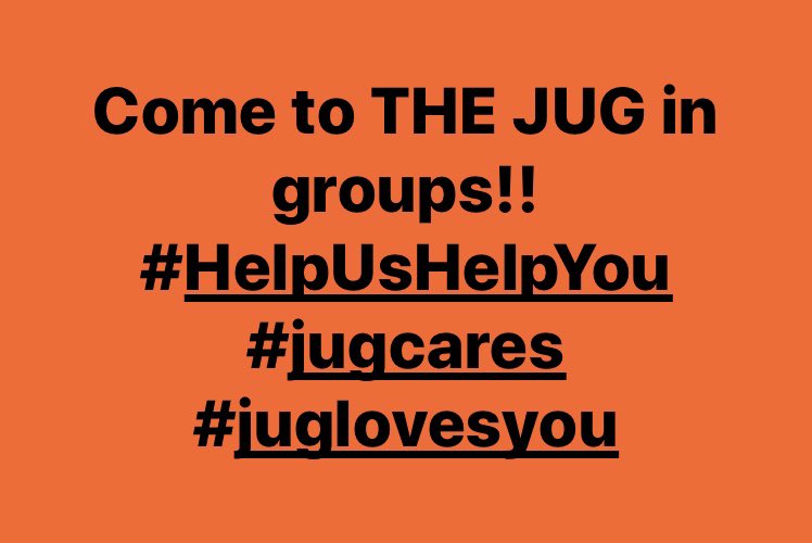 RedJugPub's tweet photo. Today’s tip... We now have to seat you, so help us help you by coming to THE JUG in groups! #pleasewaittobeseated #jugcares #juglovesyou https://t.co/lo8x0BwD12