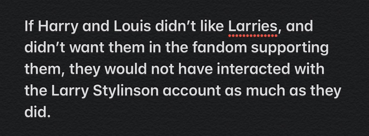 “H and Lou don’t like Larries.”