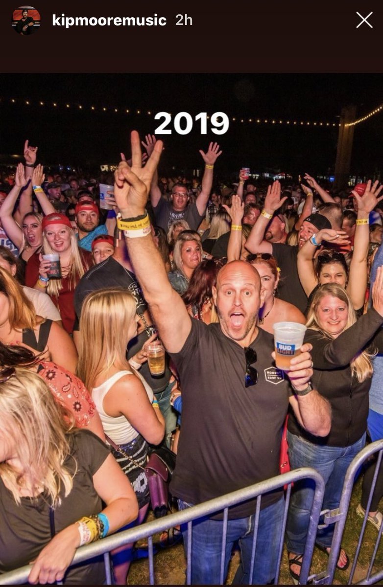 ericsterchi's tweet photo. That moment @KipMooreMusic puts your big ass shinny dome from the 2019 @countryinburg festival on his Instagram story! Can’t wait for 2021! https://t.co/OLGK6C96Ey