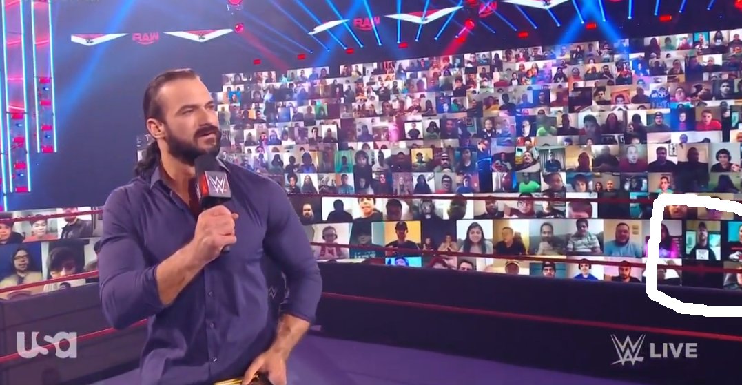 mckenzieas93V2's tweet photo. Someone has put a picture of Chris Benoit on their screen #WWERaw #ThunderDome https://t.co/mYVRiA9qgK