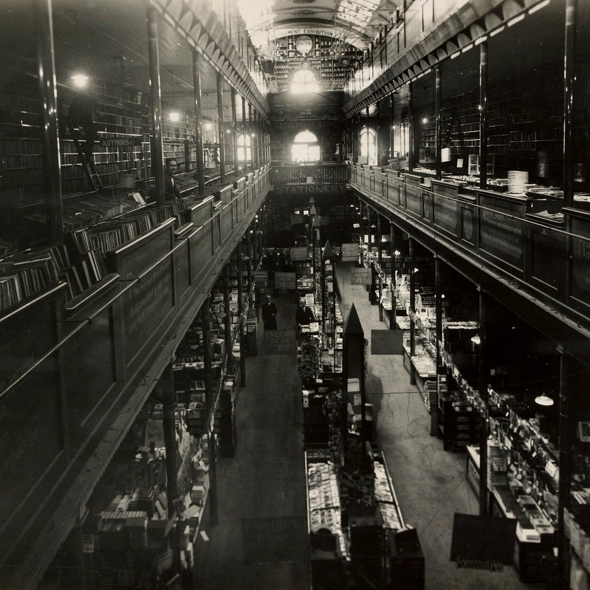 Library_Vic's tweet photo. An arcade with over 2 million books!? 😍 

These are photographs of the incredible Cole's Book Arcade, which opened in 1883 in what we now know as the Bourke Street Mall. 

📷 Explore images of the arcade in the Library's catalogue: https://t.co/tR1LVzq0i8 https://t.co/aLJv4zcihn