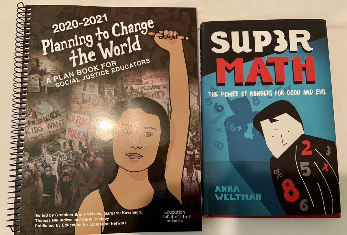 dcrescitelli's tweet photo. Today was all kinds of messy, but also wonderful- tech issues layered on tech issues, but great virtual time with teachers! 😊
Then I opened the door to find BOTH of these had arrived! #MathForJustice & 🥃 will sooth the soul... https://t.co/HI7GCAPjS1