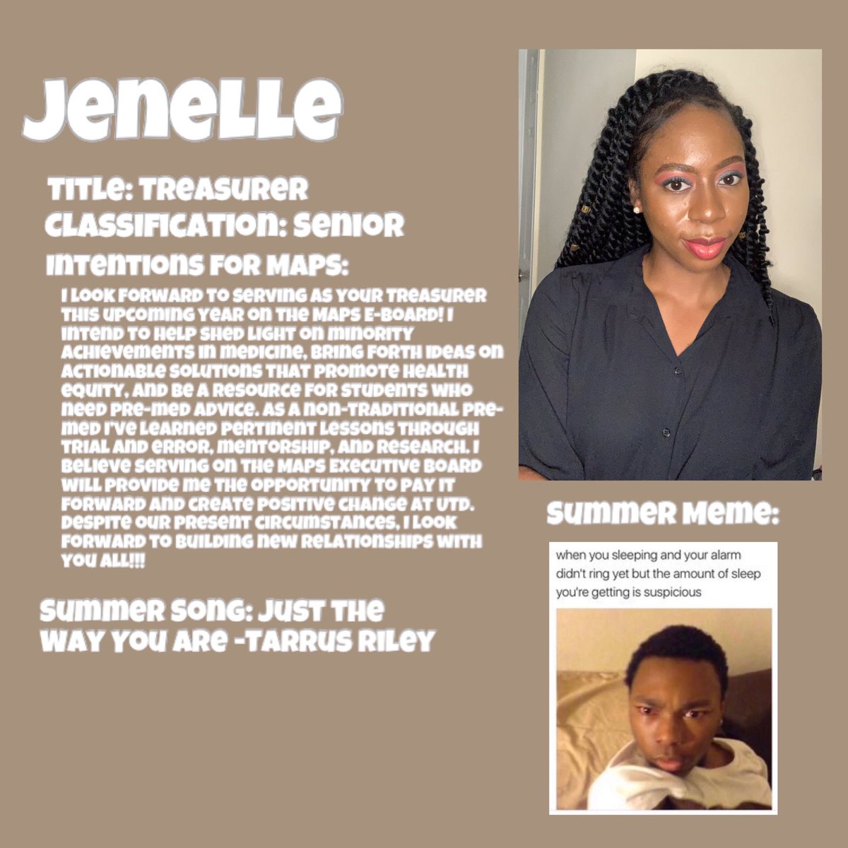 UTD_MAPS's tweet photo. Introducing our MAPS 2020-2021 Treasurer, Jenelle!! https://t.co/dydEG7eEka