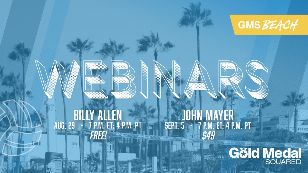 #GMSBeach is hosting a pair of upcoming Saturday webinars with <a href="/billyketchallen/">Billy Allen</a> (🆓) and John Mayer ($49)! 

Be sure to submit questions for Billy and John when you register! 

Register here:
🔗 bit.ly/GMSBSaturdays
