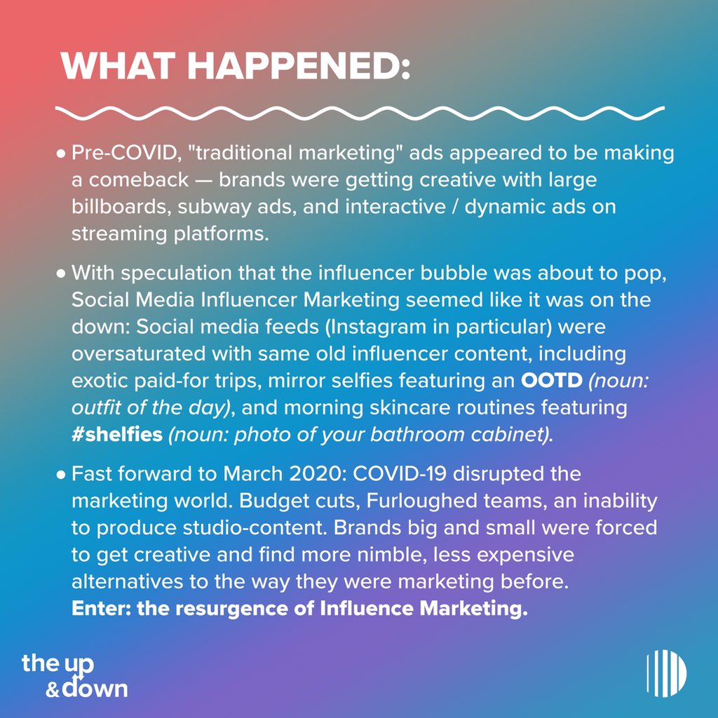 Pre-COVID, People were skeptical of the social media influencer marketing world. In the “COVID-quarter”, big brands are starting to see the value.