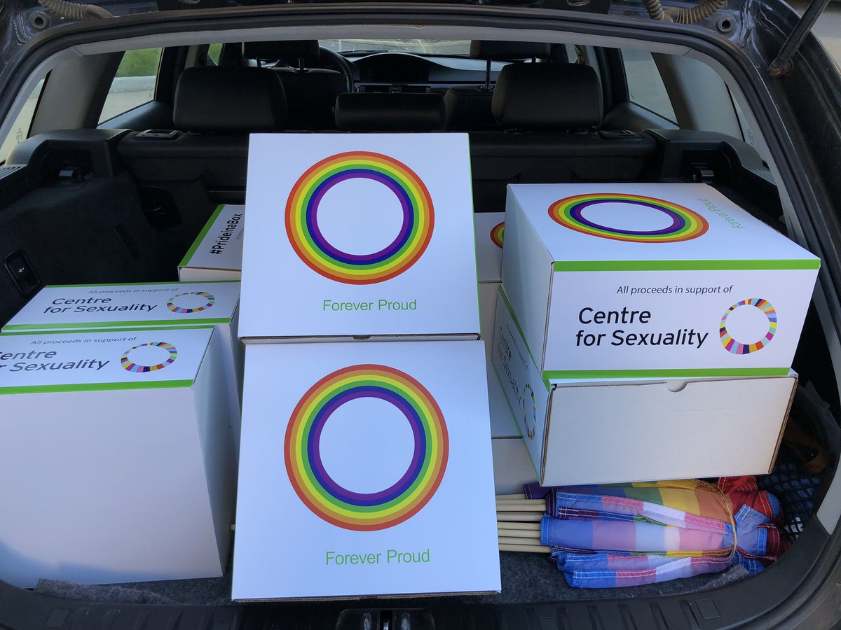 Fun times today delivering #PrideinaBox. More deliveries throughout the week #ForeverProud