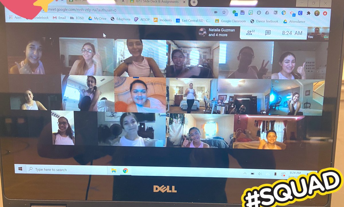 Spirit_ECHS's tweet photo. Always together. Never apart. Maybe at distance but never at heart! ❤️🐝 #Honeybees #ECspirit #virtualpractice #virtuallyawesome #Dance @MoniWarnke @ECHShornets @ECISDtweets https://t.co/SJMjOkh611