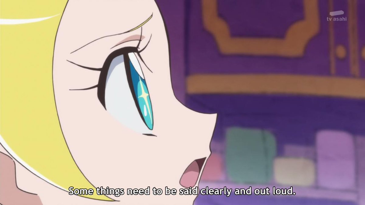 Akira tells Ciel that the reason she can't profess that she loves Yukari is fear that such a confession might break her.Ciel assures her, that when it comes to love, being direct is important.For reference, Ciel specifically refers to romantic love in Japanese.