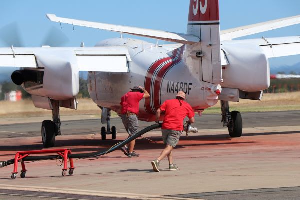 ShastaTrinityNF's tweet image. The #ReddingAirAttackBase has been busy! The base reached the one million gallons mark today — that is 1 million gallons of fire retardant loaded onto air tankers in support of wildfire operations this year.