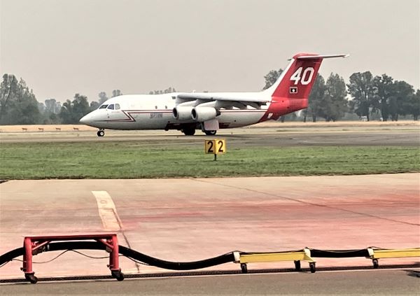 ShastaTrinityNF's tweet image. The #ReddingAirAttackBase has been busy! The base reached the one million gallons mark today — that is 1 million gallons of fire retardant loaded onto air tankers in support of wildfire operations this year.