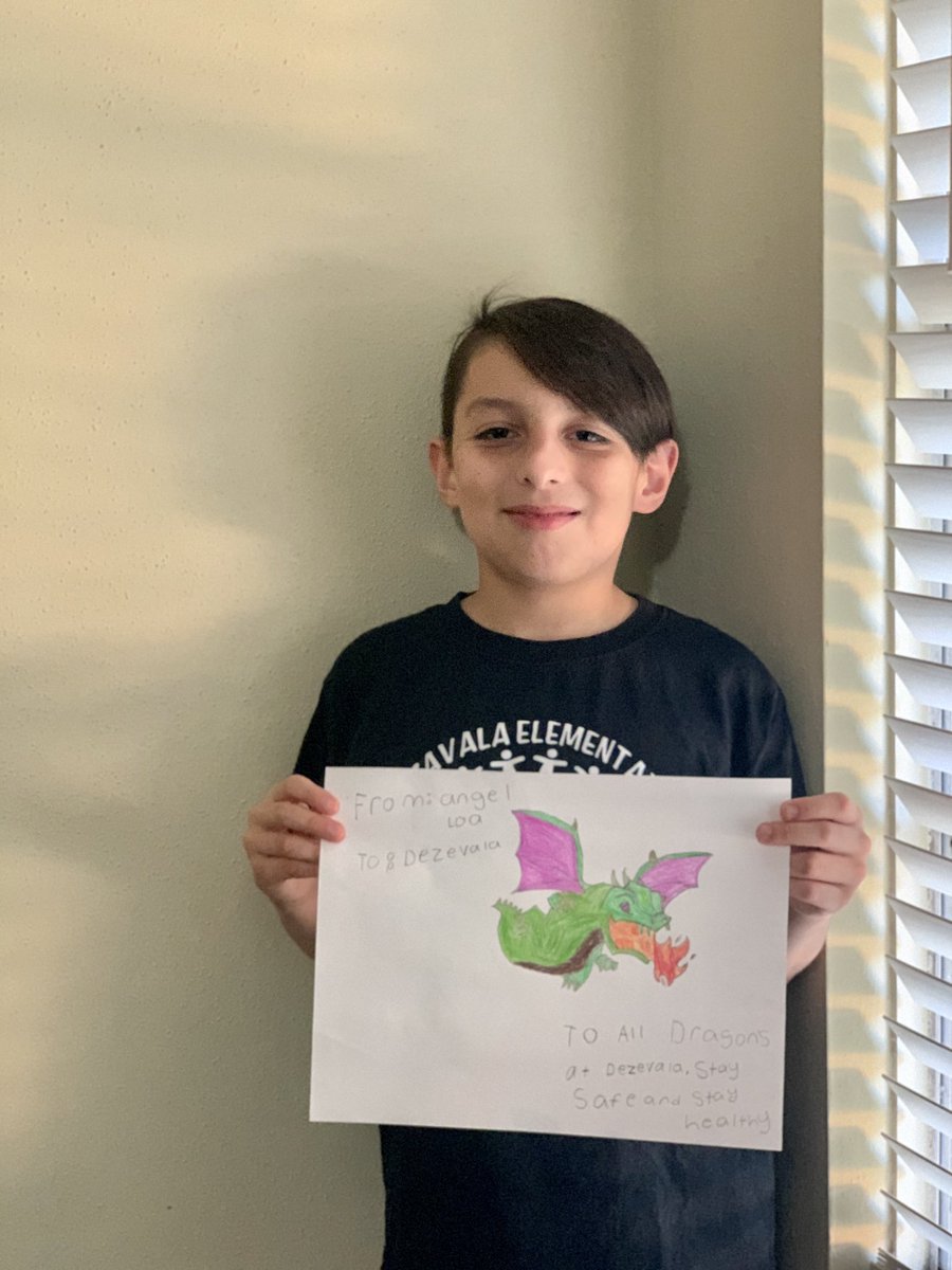 mrsamandaamy's tweet photo. This @CISDDeZavala Dragon has a message for his friends and peers. 💚🐲 https://t.co/HsGpdUlbT7