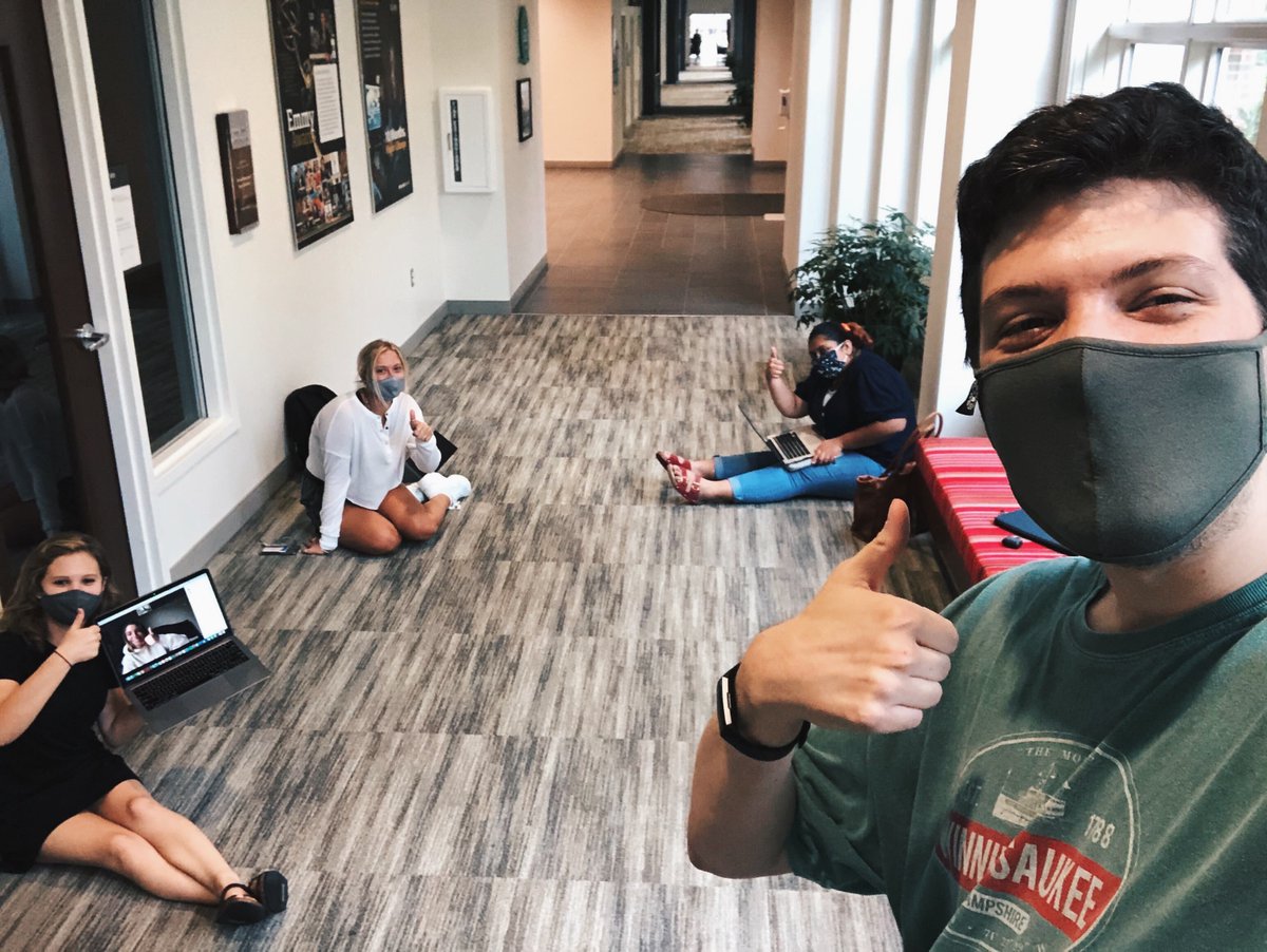 LiveOakComm's tweet photo. The semester is underway! First meeting of the fall brought to you by social distancing and zoom! #liveoakcommunications #liveoak #agencygoals https://t.co/LpfvcDbCT2