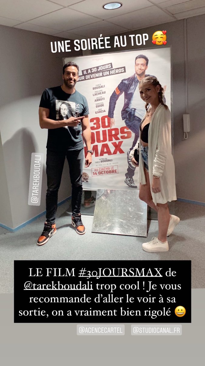 Jilouu's tweet photo. Merci @STUDIOCANAL pour l’invitation à l’avant première du dernier film de @TarekBoudali c’était juste trop fuuuun !  🤩🤩🍿 Un bon moment, c’était le feu dans la salle 🔥 On a bien ri ! Merci Tarek 😘
Poke la twin @thealie_dct qui m’a accompagné 👯‍♀️ https://t.co/gneSML9ZMo
