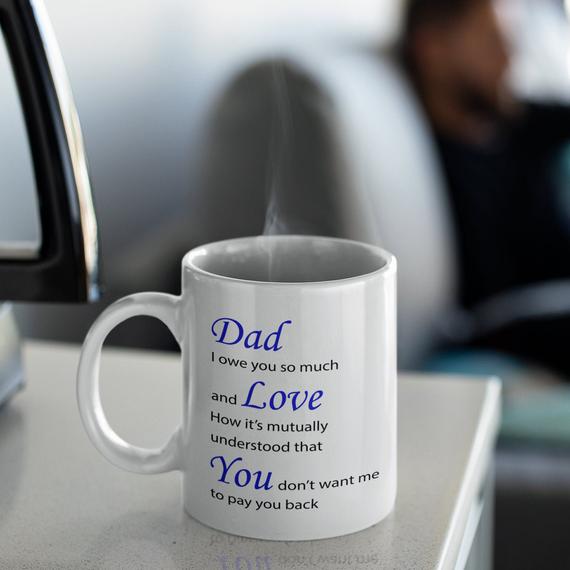 Fathers Day Mug From Son Funny Dad Gift From etsy.me/34w4k2L #fathersdaymug #fromson #dadgift #fromdaughter #coffeemugfordad