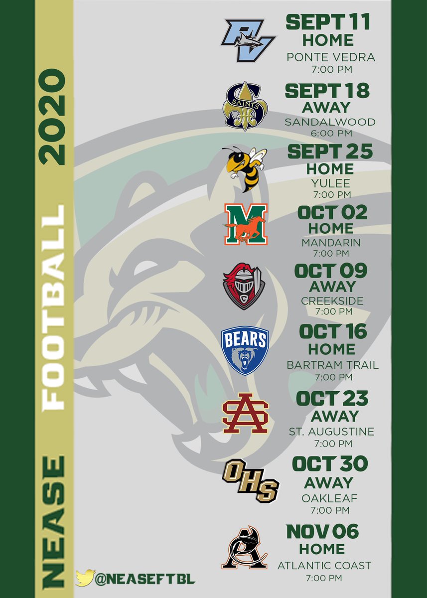 NeaseFTBL's tweet photo. Officially official. Game schedules. Take your pick. https://t.co/95Wbl3pibk