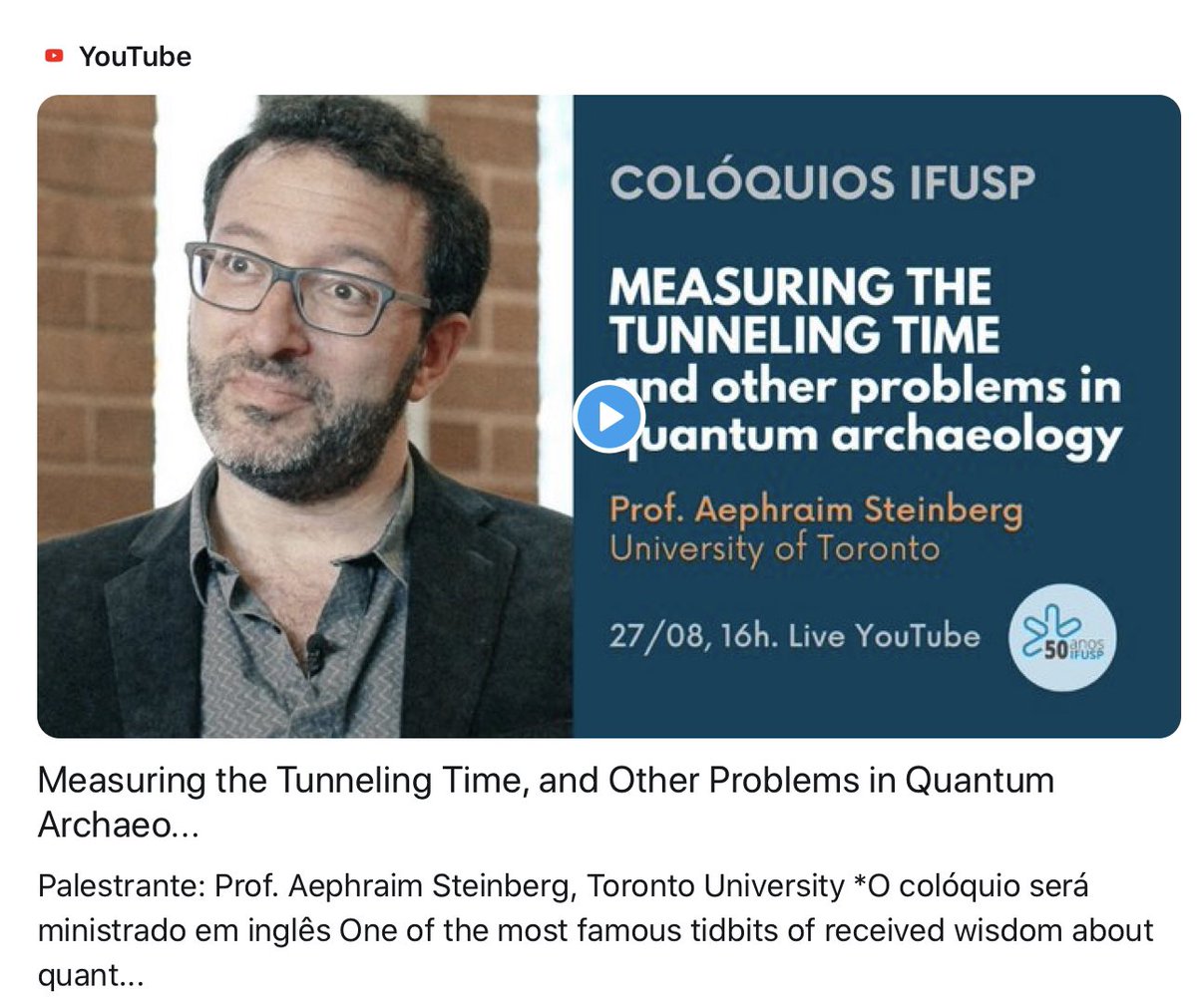 Apparently, I'll be speaking in São Paulo in a few days.
Fair warning: I will indeed be ministering the talk in English.
BYOC.
#TunnelingTime
#QuantumArcheology