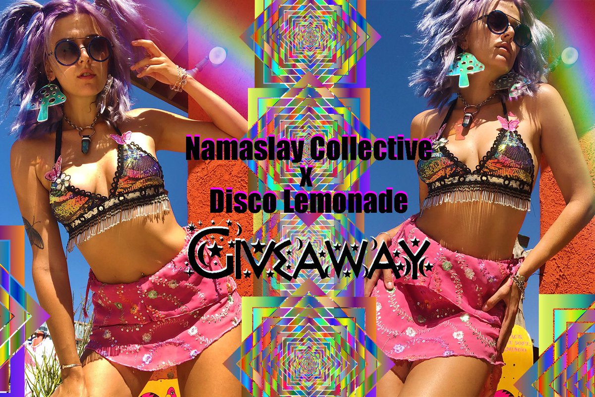 ⭐️Namaslay Collective x Disco Lemonade🍋 GIVEAWAY
Winner receives this entire fit
(Disco Top &amp; Skirt) in YOUR size ☺️ !!
Rules:
✧Must be following <a href="/namaslayco/">Namaslay Collective</a> &amp; <a href="/discolem/">Vanishing ⚔️ Fae</a> 
✧Rt &amp; like this post
✧Tag 2 friendz!
✧Extra entry for entering on IG 💕
Winner chosen on 8/31 #giveaway