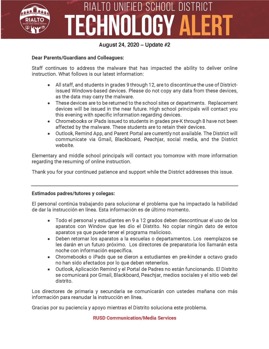 Rialto Unified School District tweet media