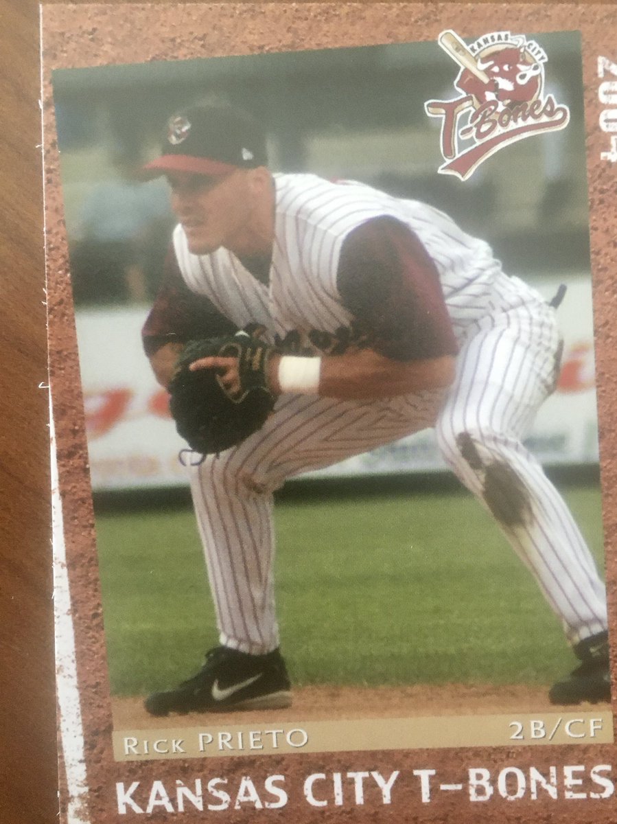 kscitymonarchs's tweet photo. Happy Birthday to one of the original T-Bones, Rick Prieto! Rick played 2B and CF for the T-Bones for three seasons and hit .340 in their inaugural season in 2003! #FunWellDone https://t.co/MdEl8zzwwK