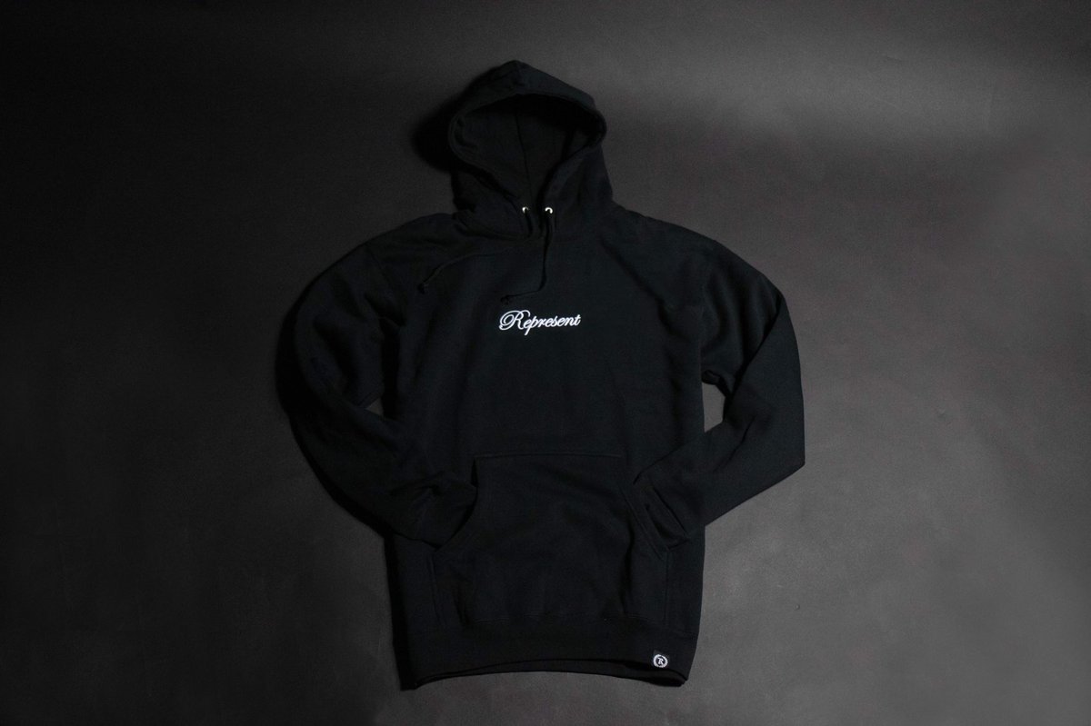 RepresentLTD's tweet photo. CLASSIC SCRIPT HOOD 🏴

https://t.co/u38ryYtB2r [the classic script collection embroidered t-shirt x hoodie x classic snapback x beanie | nearly sold out x limited batch run]

#represent #classicscript #rephard #neverestablished #alwaysforward https://t.co/OV1m5E2OsU