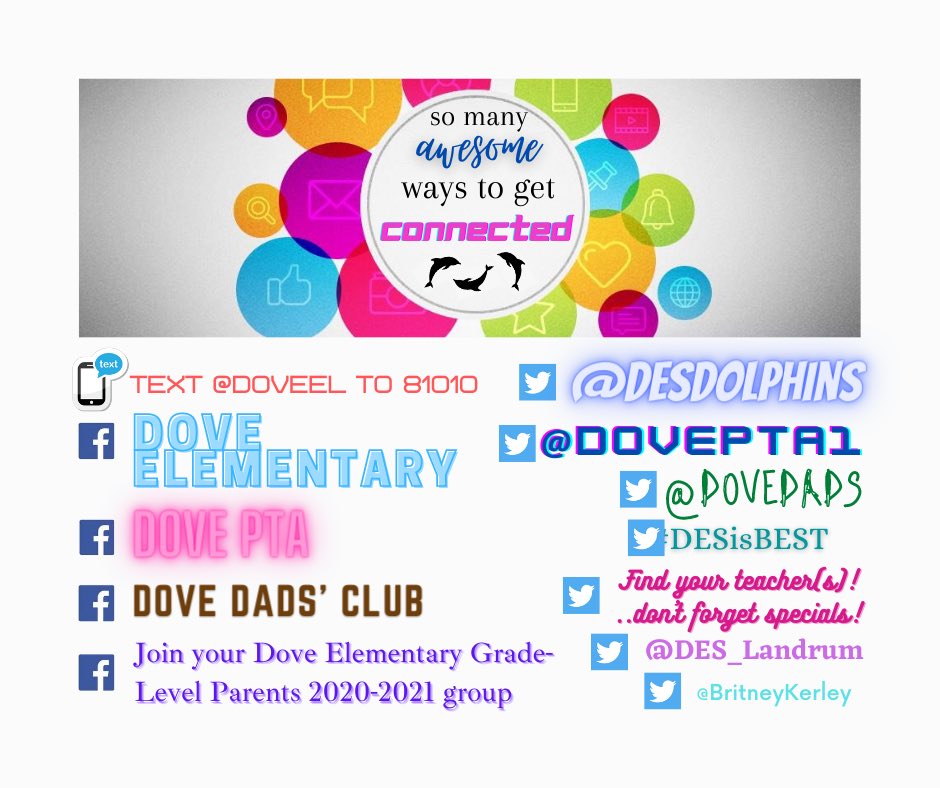 Here’s a list of awesome ways you can get connected! 🐬🐬🐬 #DESisBest