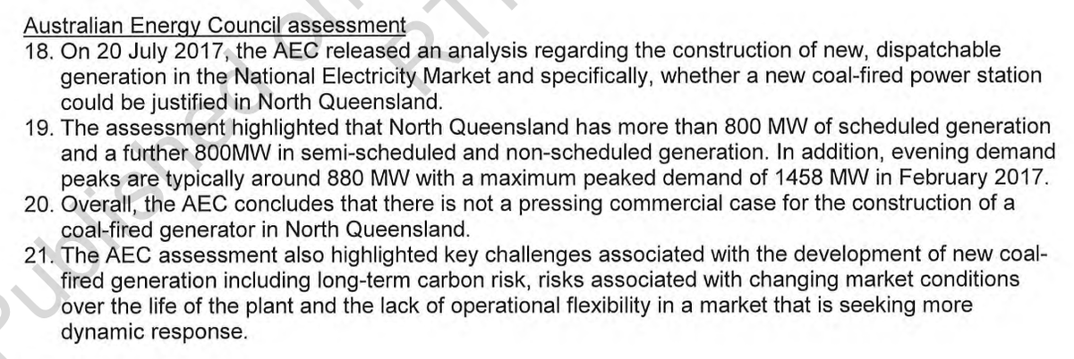 …and  @energycouncilau, the peak body for electricity generators and retailers, could not have poured more cold water on it if they’d wanted to: https://www.dnrme.qld.gov.au/__data/assets/pdf_file/0005/1396769/17-233.pdf