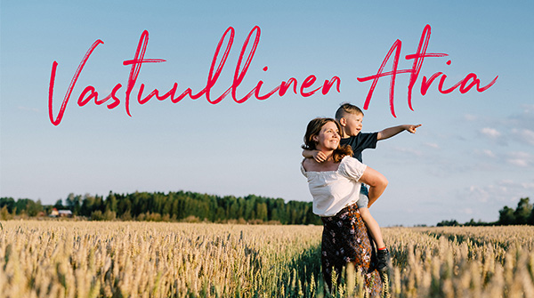 Suomalaisten mielestä olemme kuudenneksi vastuullisin brändi (Brändien arvostus 2020 -tutkimus). Tämä on juhlan paikka - sinnikäs työmme maapallon, ihmisten ja vastuullisen ruoantuotannon eteen kantaa siis hedelmää! Lue lisää #vastuullinenatria'sta: atria.fi/parempimieli/
