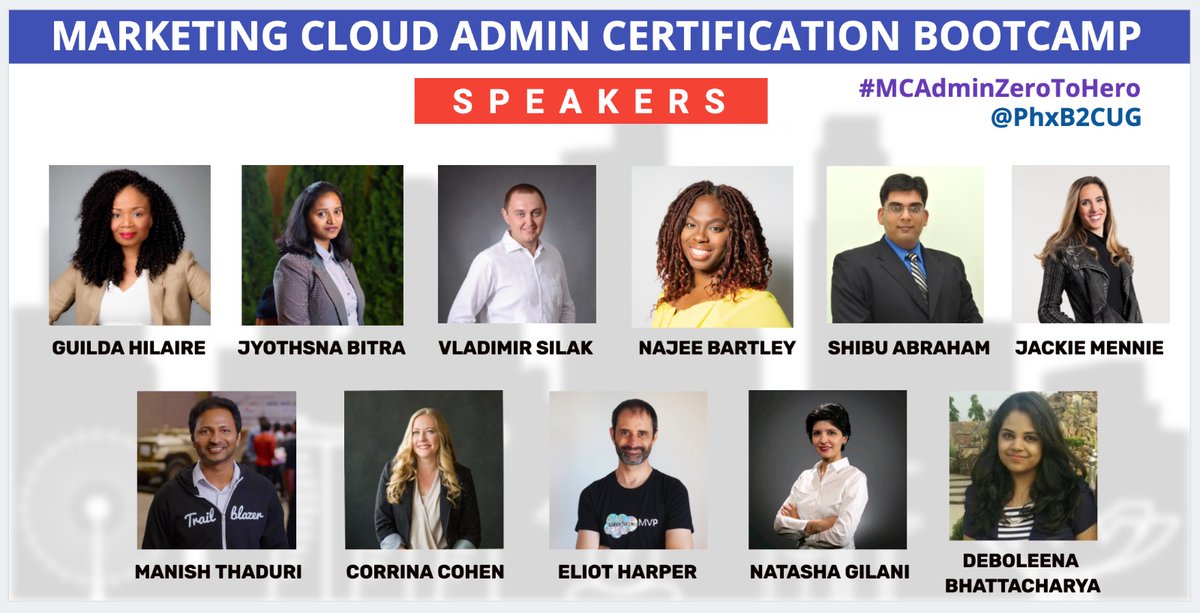 All set to kick-off the Marketing Cloud Administrator Certification Bootcamp, 8/25, 9 pm EST.

<a href="/PhxB2CUG/">SF Marketer Group(Marketing Cloud), Phoenix AZ</a> #MCAdminZeroToHero 

linkedin.com/posts/jyothsna…
@guilda_h <a href="/mrs_najee/">Najee_Bartley</a> <a href="/shibua/">Shibu Abraham</a> <a href="/JackieMennie/">Jackie Mennie</a> <a href="/sfdcFanBoy/">Manish Thaduri</a> @cwessel25 <a href="/eliotharper/">Eliot Harper</a> <a href="/DeboleenaBhatt2/">Deboleena Bhattacharyya</a> Natasha Gilani.