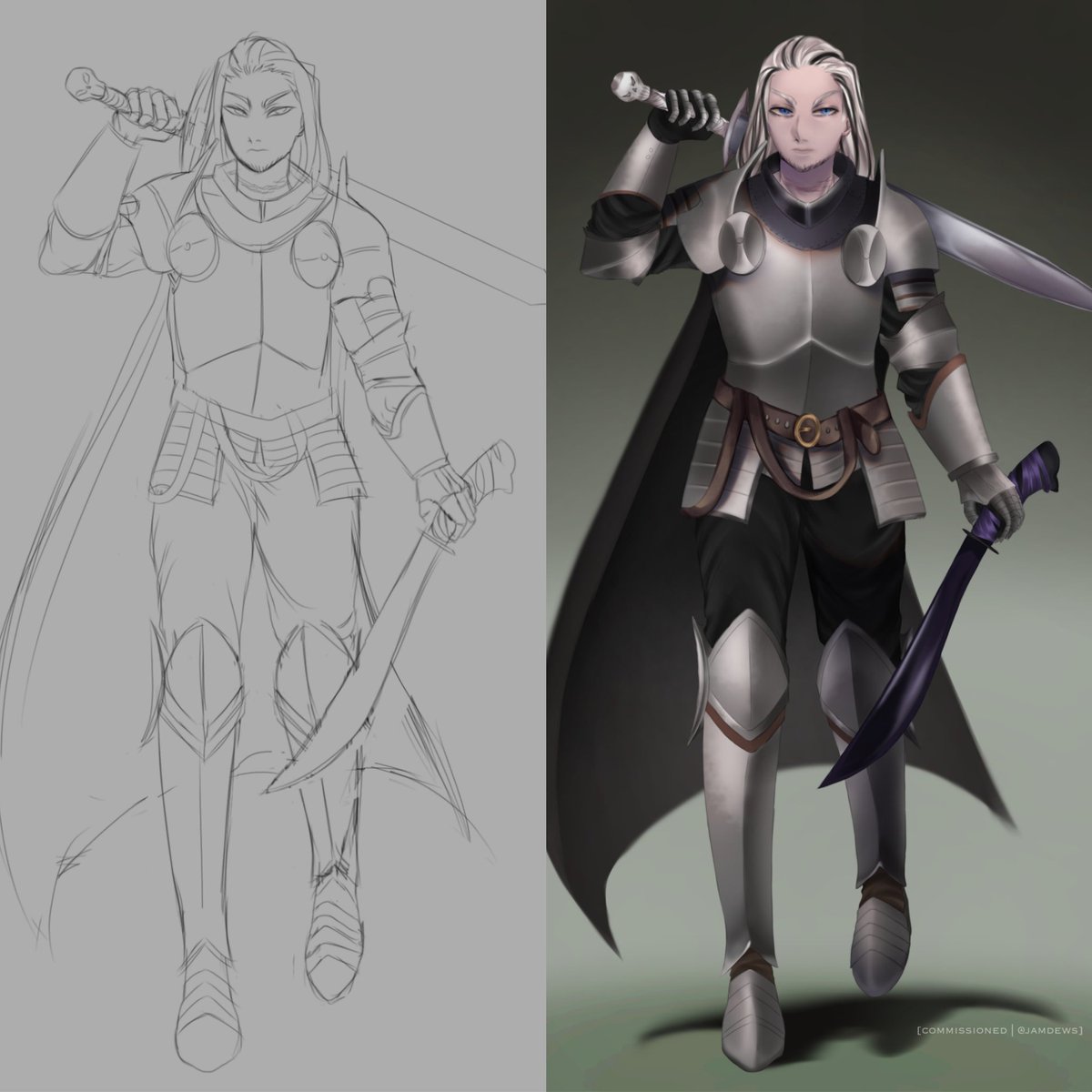 nerysaku's tweet photo. sketch to finish
#knight #digitalart #dnd #dungeonsanddragons #commsioned #commissionsopen https://t.co/sbM3rADpqL