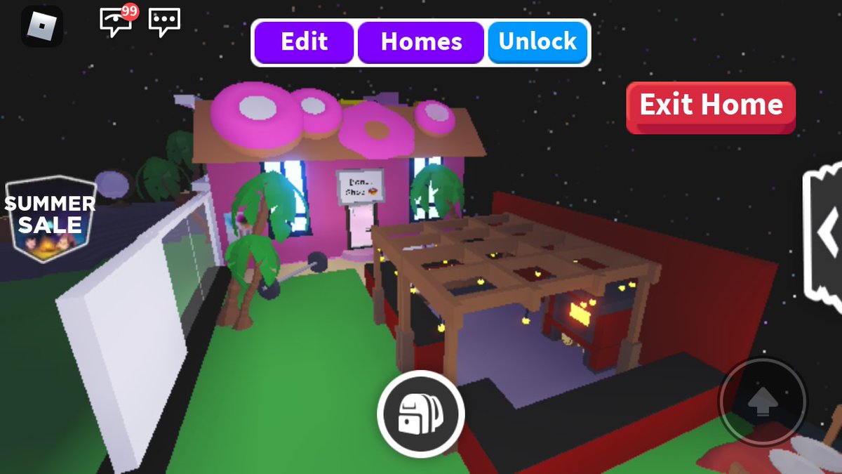 XxPotatoQueenX's tweet photo. @PlayAdoptMe My Donut Shop where pets can relax and eat 🍩 and drink ☕
Username: Lucy345g
#StaycationFortBuilding
I hope you love it 🍩❤ and also the pets lol https://t.co/O9MtrErHTB