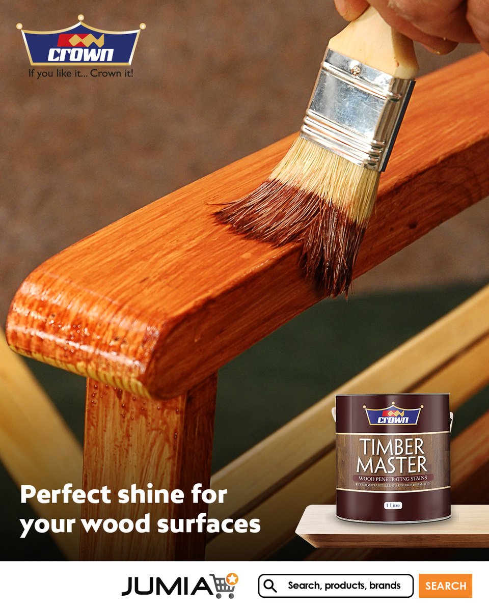 CrownPaintsPLC's tweet photo. When you look at your wood furniture or doors, are you happy with them? If you said no, we suggest you get Crown Timber Master wood stain that will retain natural wood grains
SHOP NOW: https://t.co/rdZPTwTczR
#CrownOnJumia #TimberMaster #CrownPaintsKE https://t.co/vX3mEa0IdO
