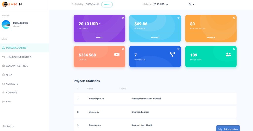 Our portfolio: Development of a new version of a personal account for barin.io according to the terms of EU law
cryptor.group/project/develo…