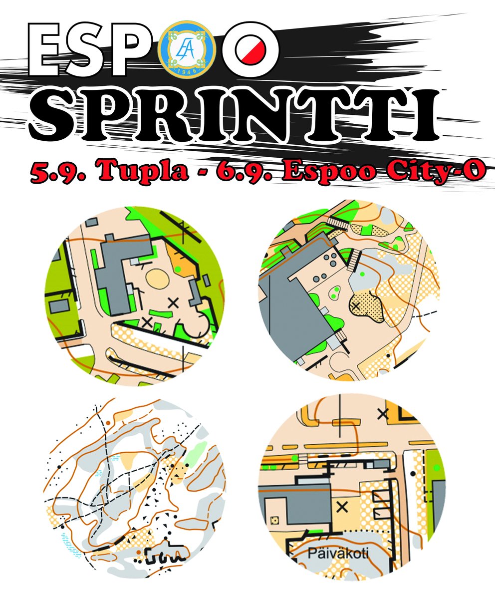 EspoonAkilles's tweet photo. Kaksi tiukkaa teknistä sprinttiä ja pitkä kuntosuunnistus urbaanissa ympäristössä. Viimeistelyt SM-sprinttiin EspooSprintistä! https://t.co/l7lNdlVdvT
@SuunnistusSSL #suunnistus @EspooLiikkuu #espooliikkuu #kuntosuunnistus #rogain #kivaakartankanssaurbaanisti https://t.co/JaxPrvOVKy