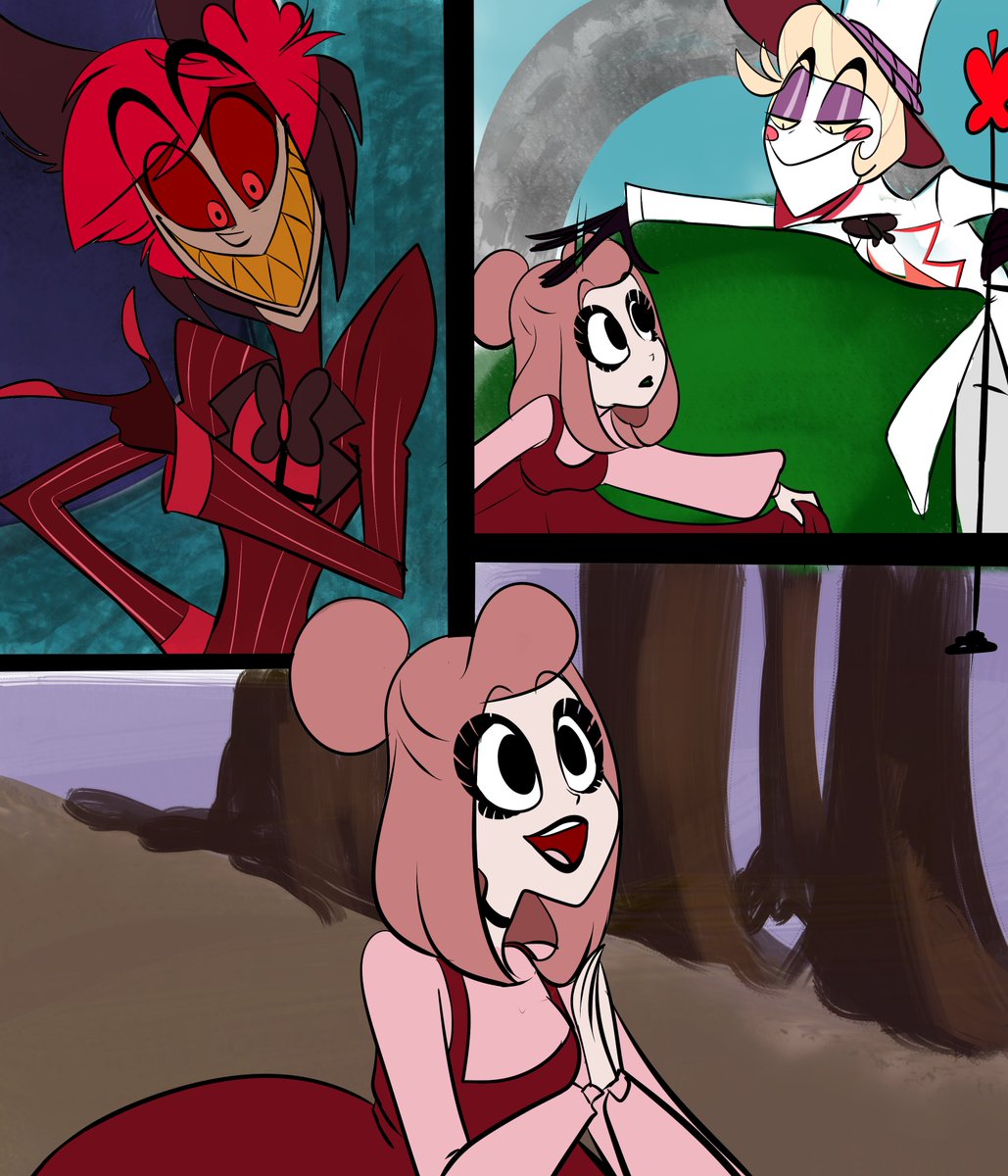 RavenouScorpian's tweet photo. more late night alice in wonder land au -3- couldnt help myself #HazbinHotelAlastor #HazbinHotelFanart #HazbinHotelOC #HazbinhotelValentino #HazbinHotelLucifer #hazbinhotelEssie #hazbinhotelHusk #hazbinhotelaU #hazbin_hotel #hazbinhotel https://t.co/eLIYAE1EBB