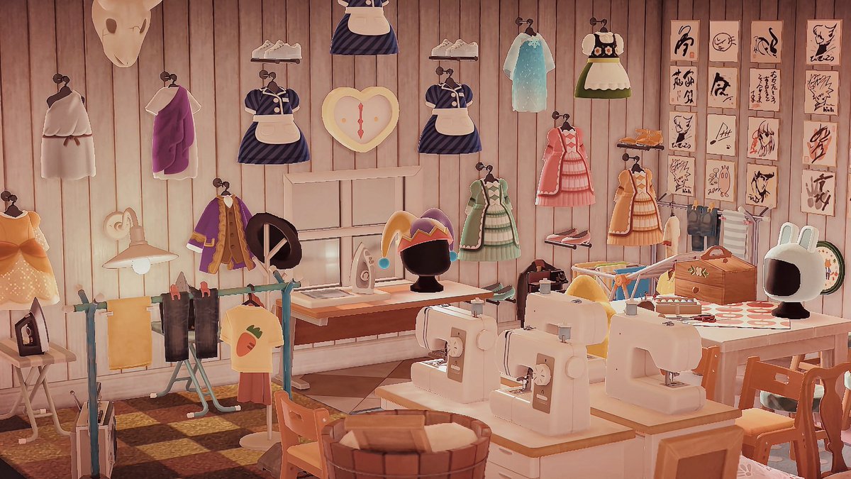 ~ the costume shop ✂️🧵👒 do you recognize any of the costumes? 🧚🏼🧃🌟🐇🥀 #acnh #animalcrossing