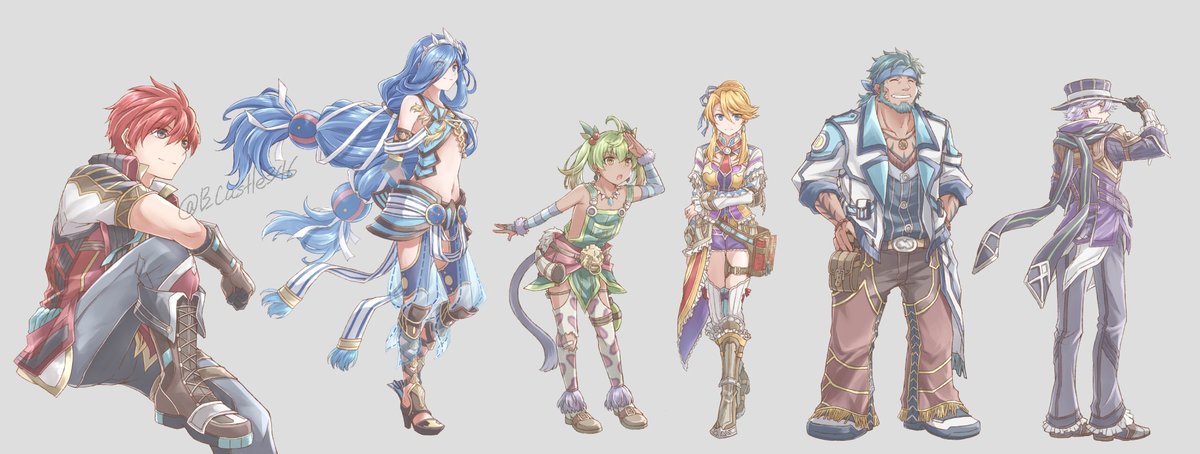 「孤島日記の集合絵はちゃんとキャラごとにフォルダ(線画・影・下地etc)で分けてた」|ミシロのイラスト