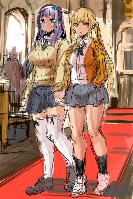 次はこんな感じのやつを描きたいというラフ(通れば) 