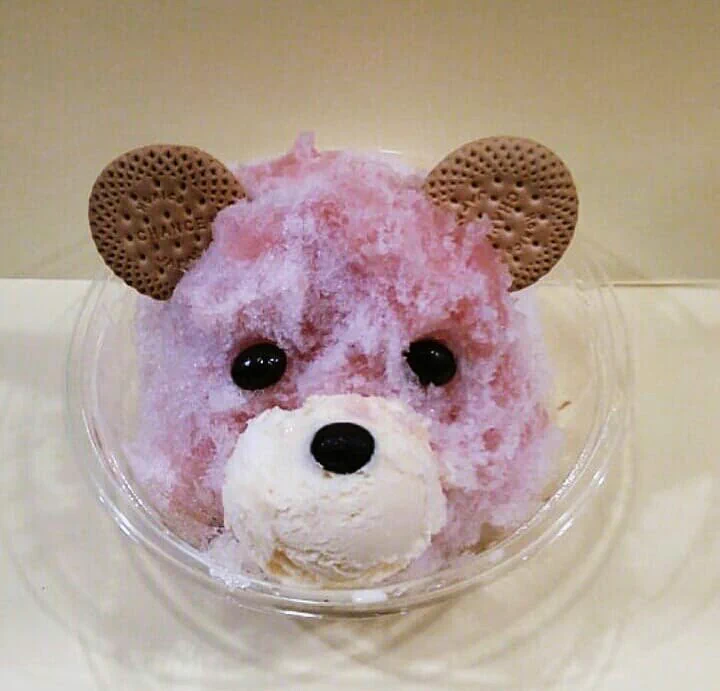 くまのかき氷販売してるけど…このカツオかき氷のインパクト‼️カツオには完敗ですねぇ  