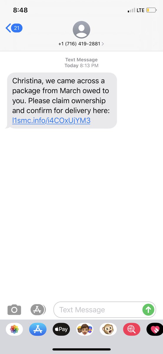 stinaxmariez's tweet photo. I swear my 3 gfs and I all just got this same message and I think it might be related to sex trafficking. Women in Arizona have been going missing like crazy!  Please spread awareness to protect fellow women who might actually believe the message! https://t.co/DQeMg1ygch